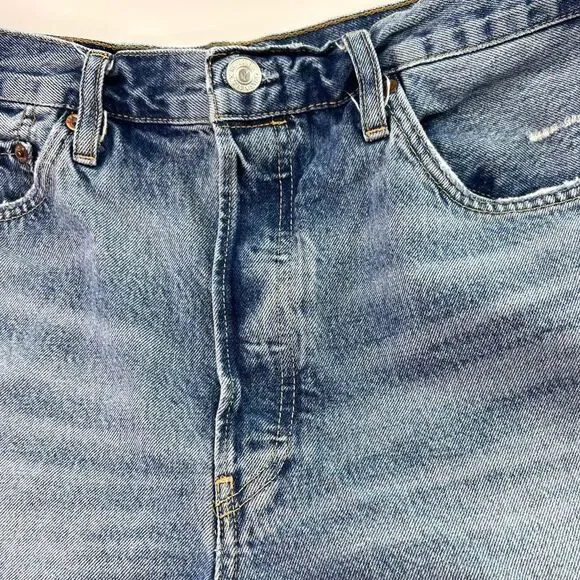 Re/Done 50s Cut Off Button Fly Distressed Denim Shorts Medium Raf 30 - Picture 3 of 13
